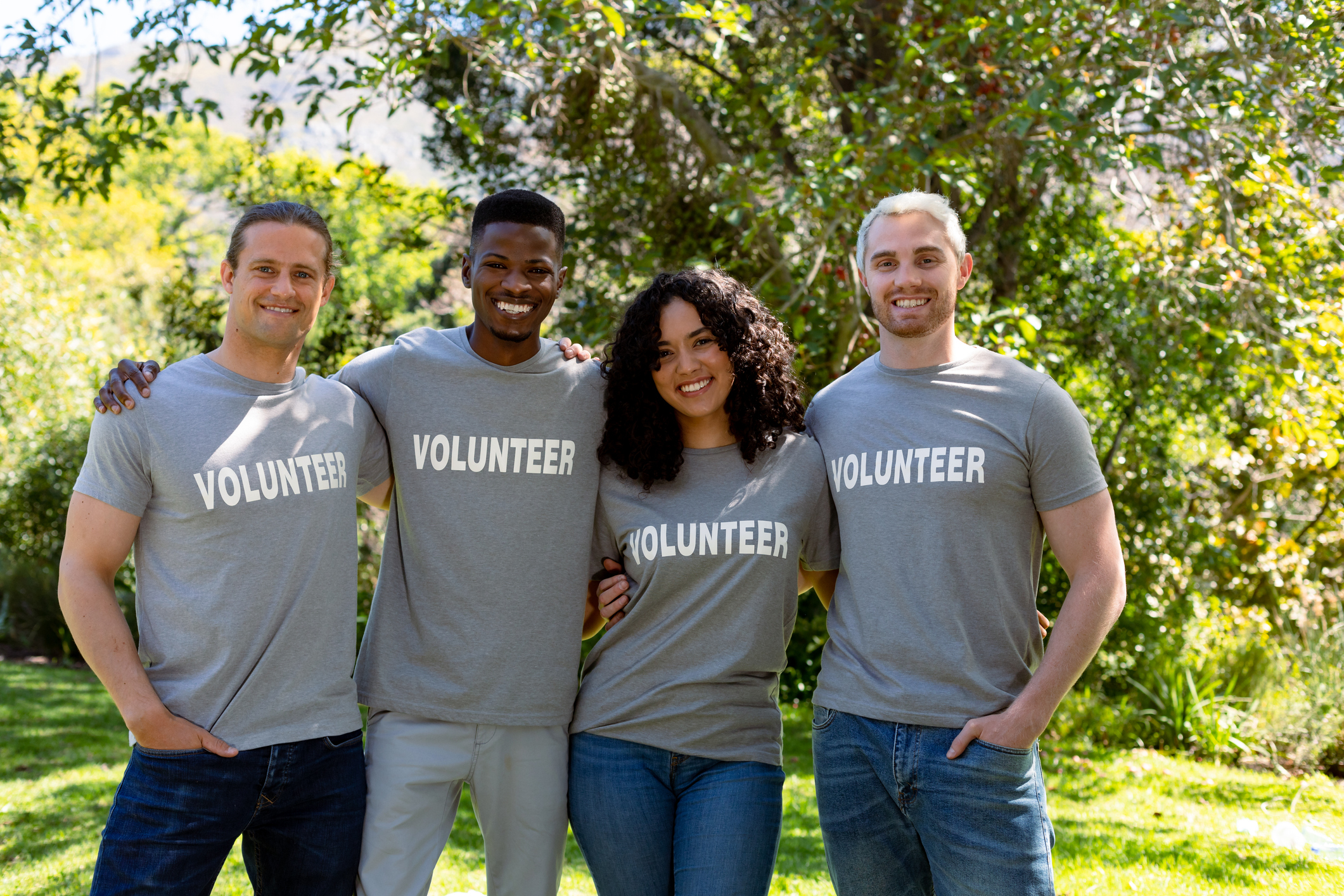 Volunteers at work Volunteers at work